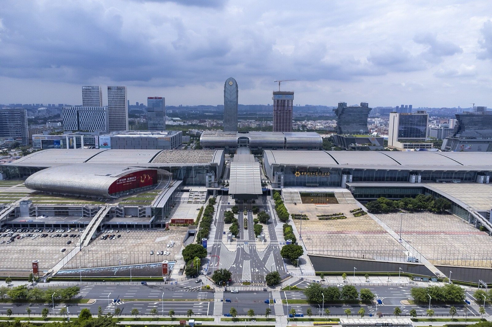 Vista aérea del Canton Fair Complex en Guangzhou